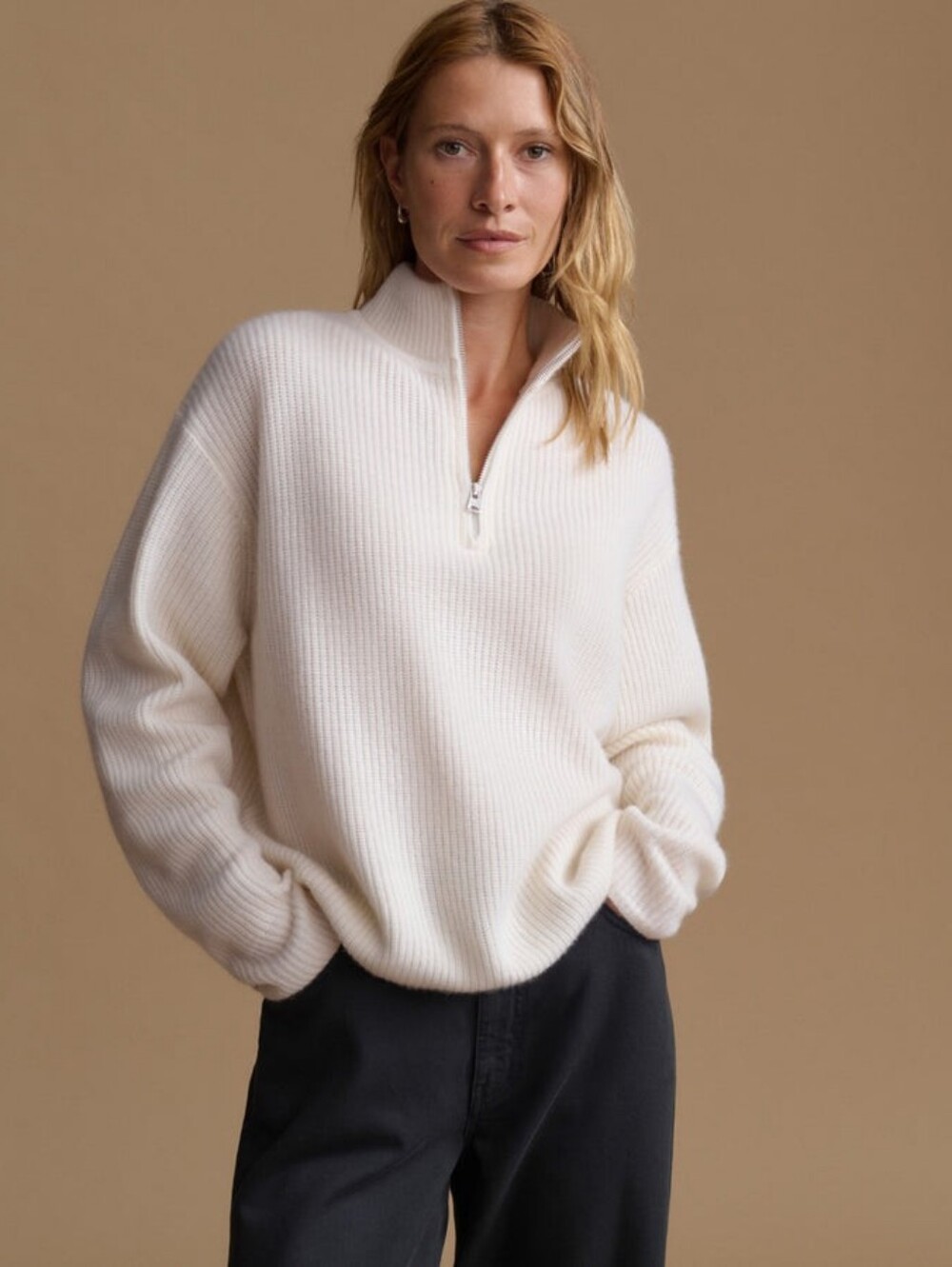 Jenni Kayne Cashmere Half Zip Sweater
